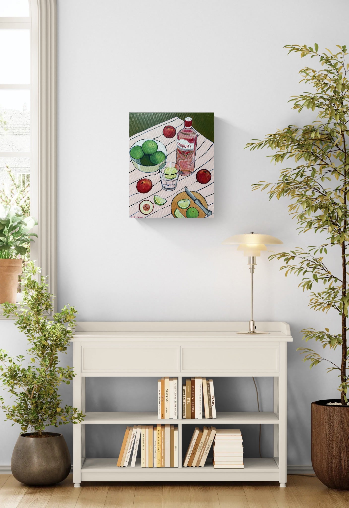 Summer fruit and pink gin