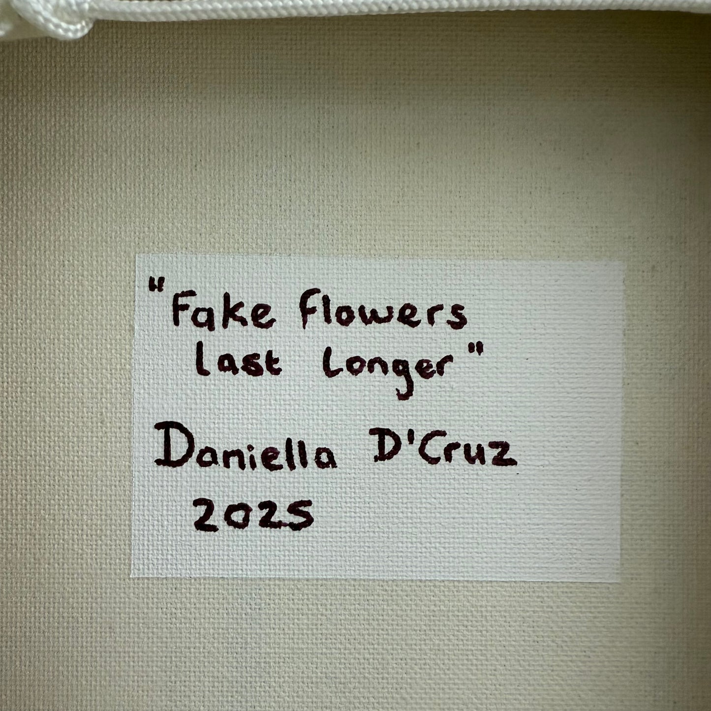 Fake flowers last longer