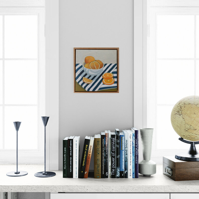 Orange bowl with blue cloth - Sold