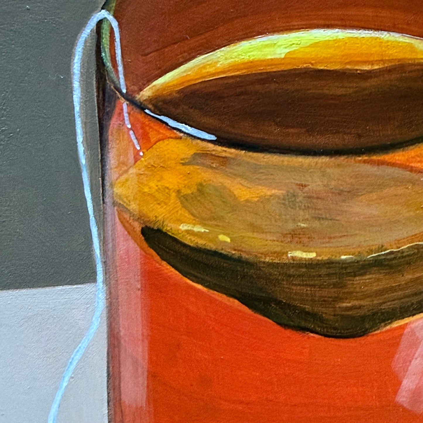 Peppermint tea in the morning sunshine