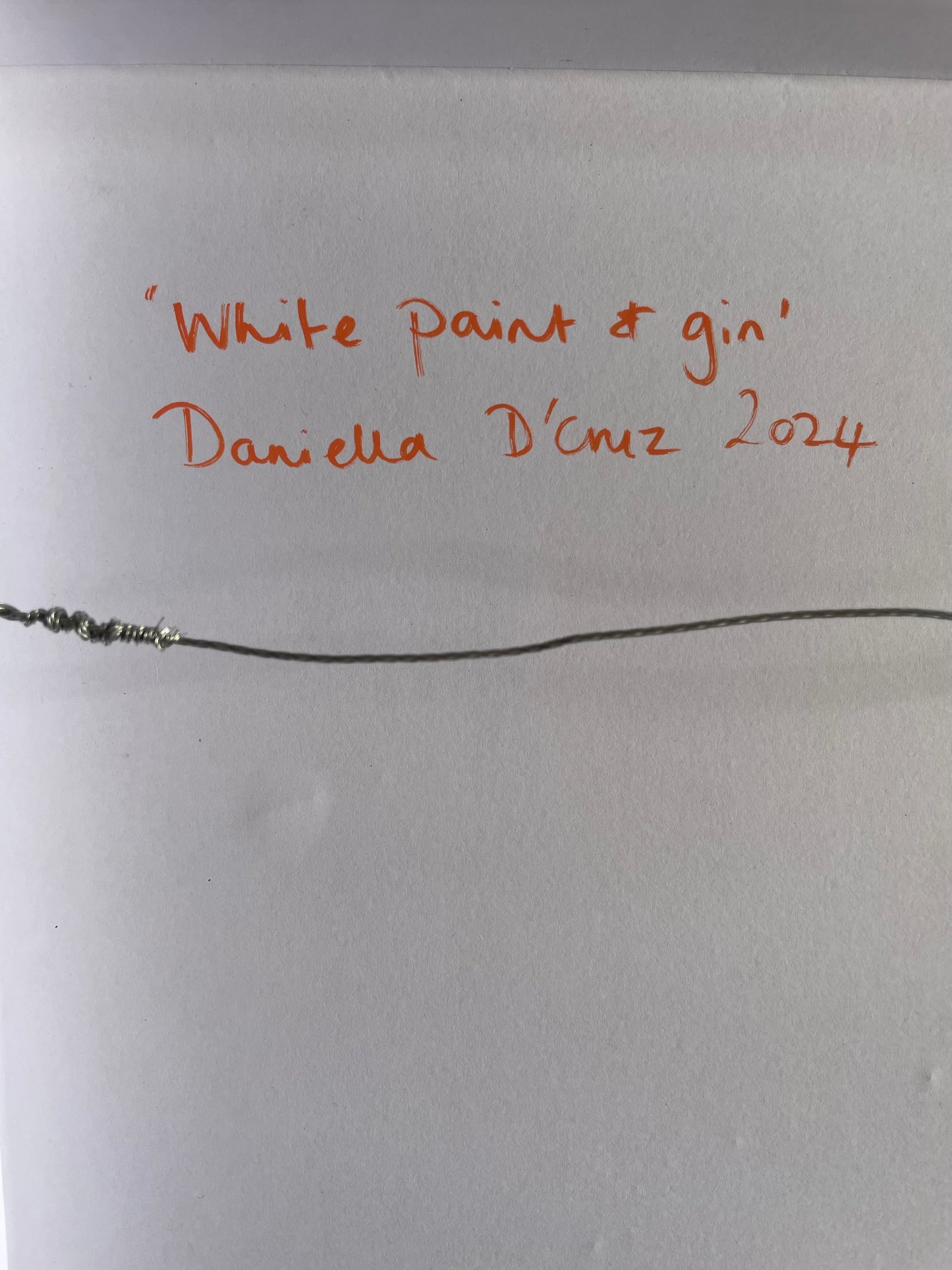 White paint and Gin