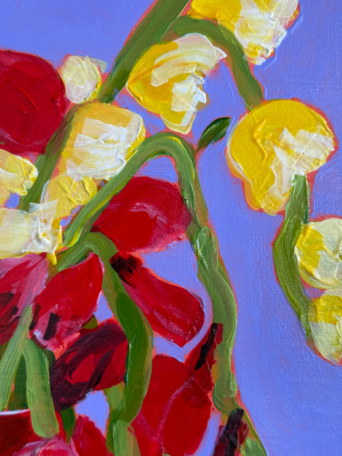 Vintage vase with gladiolus