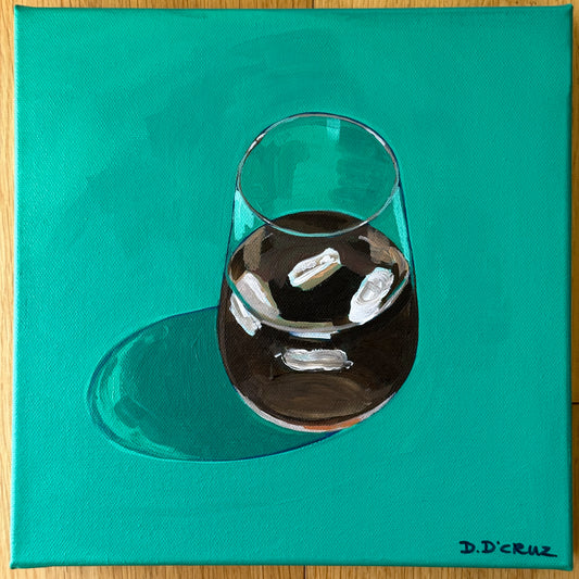 Rum and coke over ice