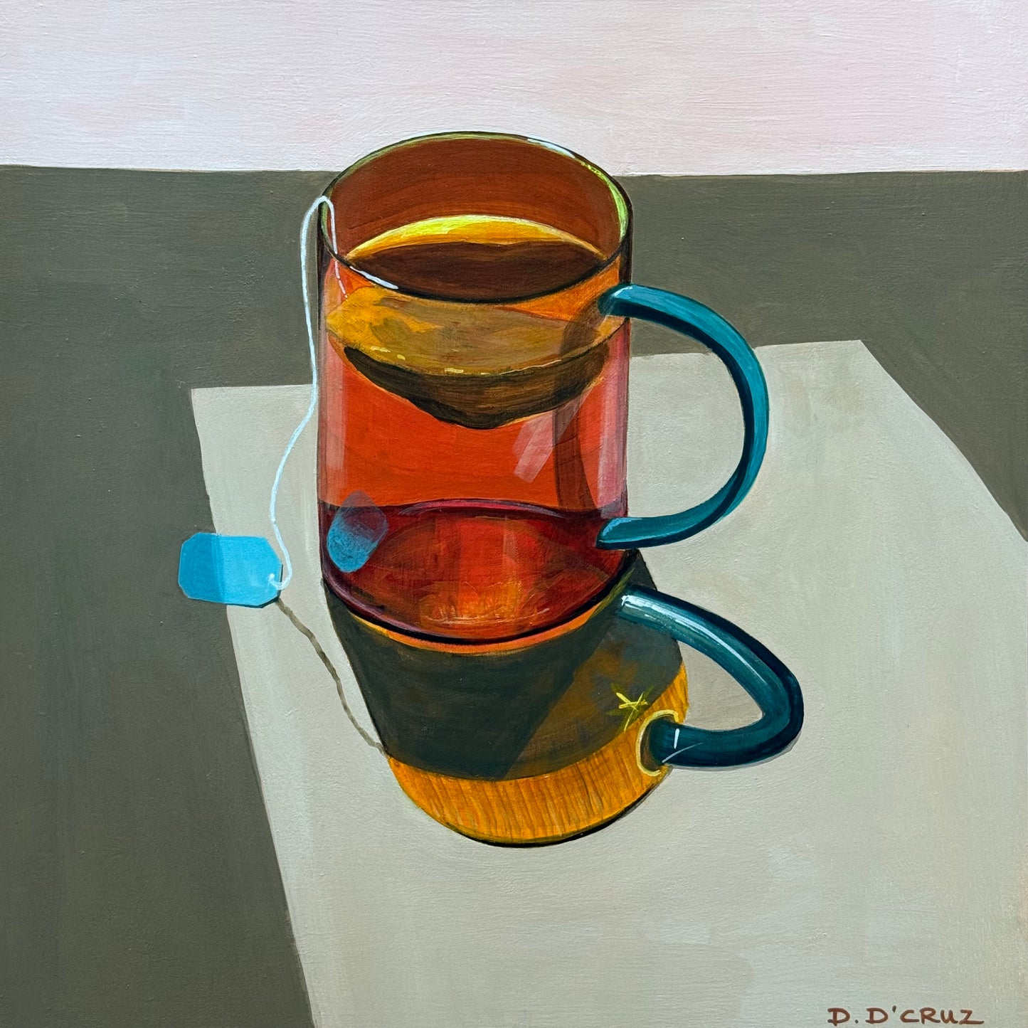 Peppermint tea in the morning sunshine