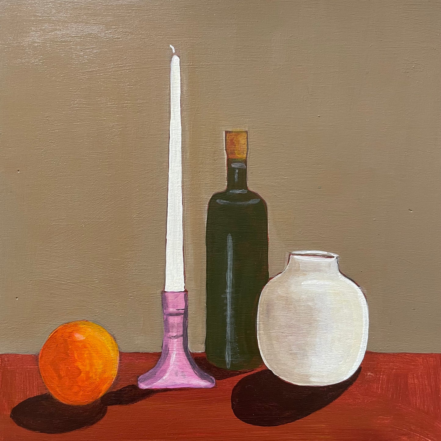 Candlestick with small Ceramic jar