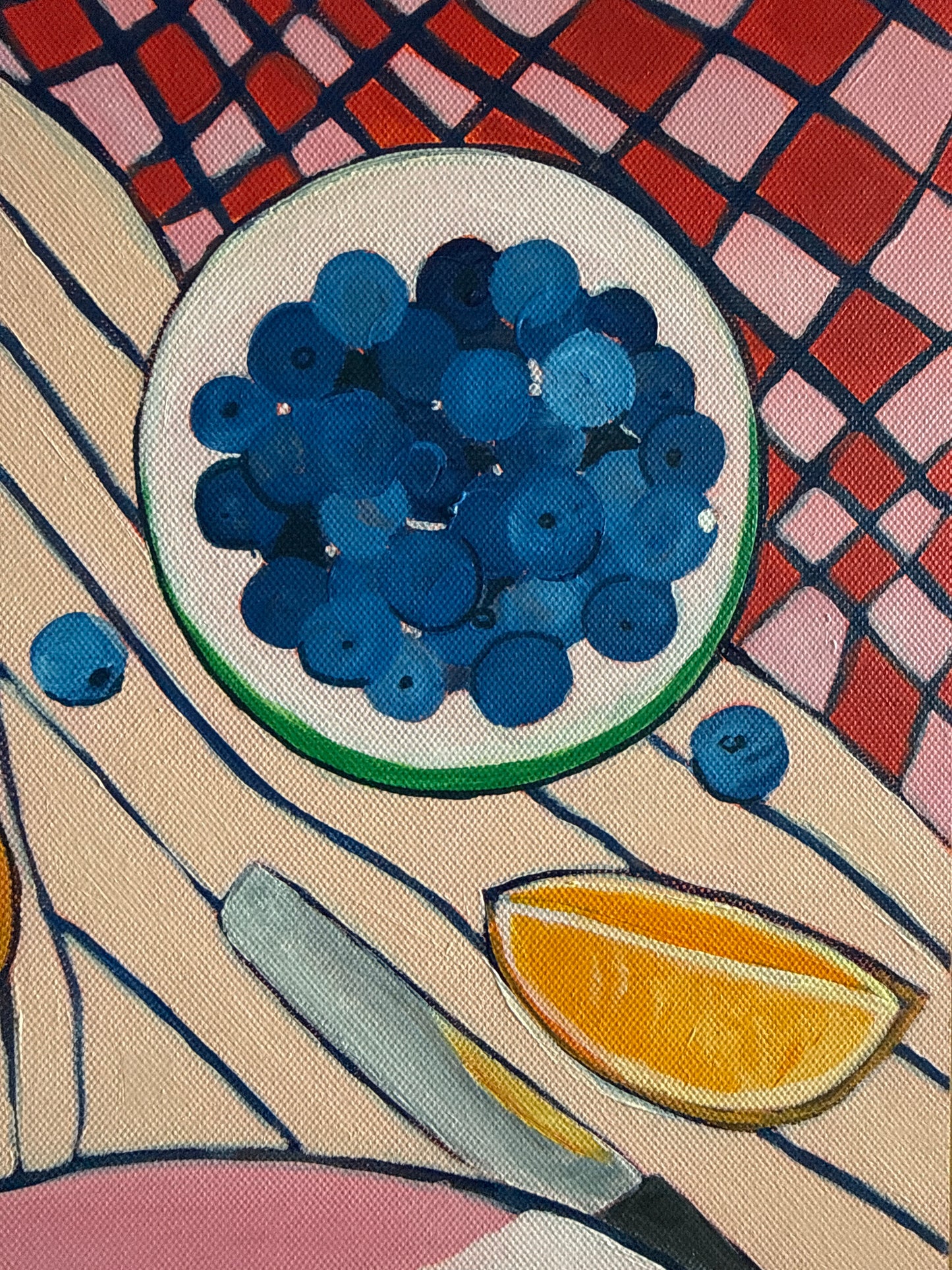 Oranges and blueberries