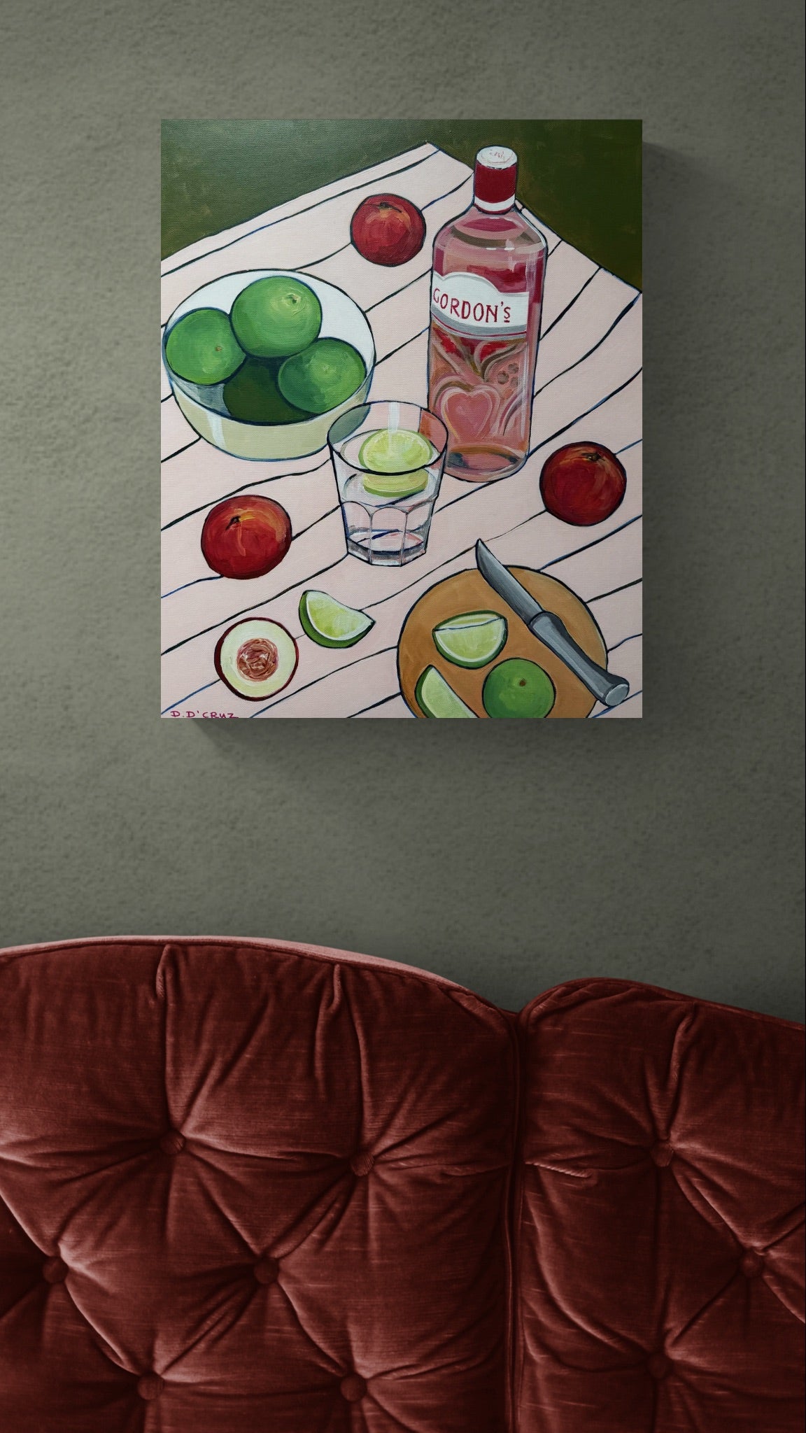 Summer fruit and pink gin