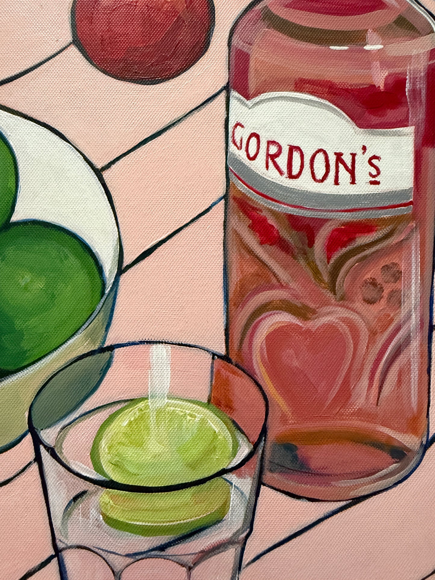 Summer fruit and pink gin