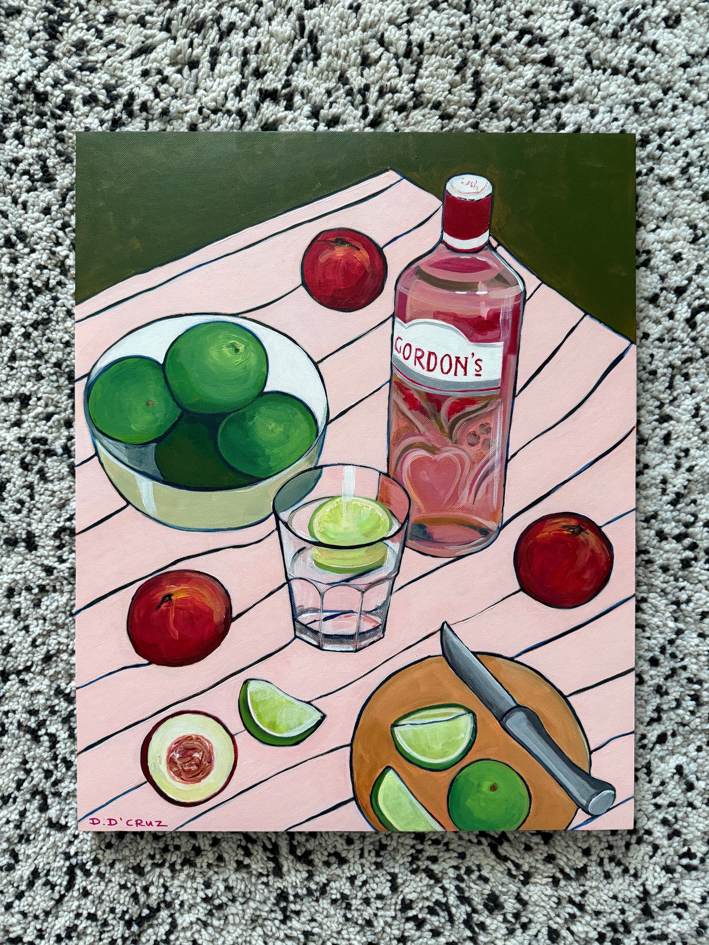 Summer fruit and pink gin