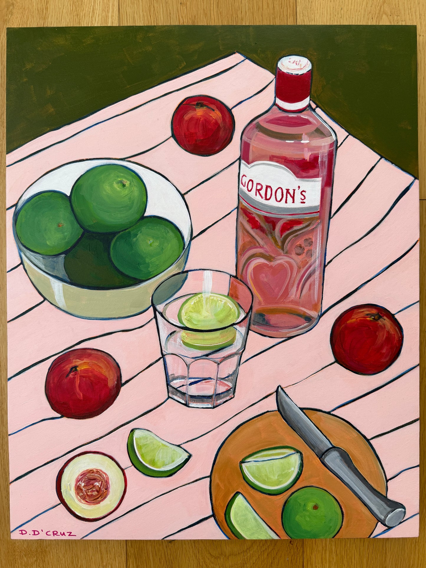 Summer fruit and pink gin