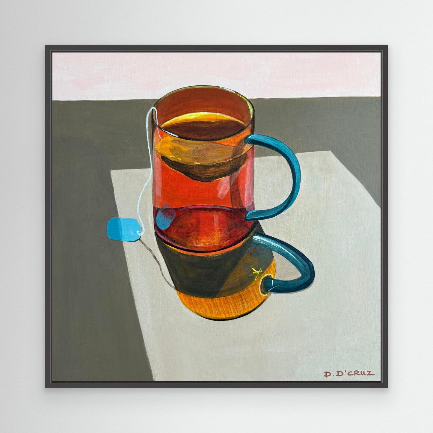 Peppermint tea in the morning sunshine print on canvas 